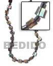 Natural Necklace Square Cut Paua Hematite Natural Necklace Products - Cebujewelry.com