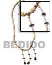Natural Necklace 3 Tassel Black Pin Natural Necklace Products - Cebujewelry.com