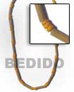 bamboo tube w/ coco Natural Necklace