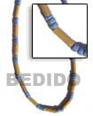 bamboo tube w/ coco Pastel Color Necklace