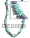 pastel wood tube necklace Pastel Color Necklace