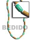 bamboo tube pastel w/ Pastel Color Necklace
