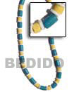 Pastel Color Necklace Wood Tube W/ White Pastel Color Necklace Products - Cebujewelry.com