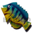 fish hand painted wood Refrigerator Magnets