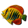 fish hand painted wood Refrigerator Magnets