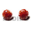 Resin Earrings Red C. Button Earrings Resin Earrings Products - Cebujewelry.com