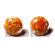 Resin Earrings Orange C. Button Earrings Resin Earrings Products - Cebujewelry.com