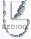 turquoise blue buri seed Seed Necklace