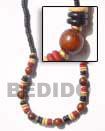 Seed Necklace Natural Black With Wood Seed Necklace Products - Cebujewelry.com