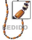 buri orange tube w/ Seed Necklace