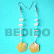 Shell Earrings Floating 15mm MOP Scallop Shell Earrings Products - Cebujewelry.com