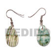 Shell Earrings Dangling Oval Green Shell Shell Earrings Products - Cebujewelry.com
