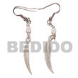 dangling 10x40mm troca leaf Shell Earrings