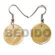 Shell Earrings Dangling 35mm Round MOP Shell Earrings Products - Cebujewelry.com