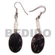 Shell Earrings Dangling 16x23mm Black Tab Shell Earrings Products - Cebujewelry.com