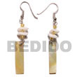 Shell Earrings Dangling 35mmx7mm MOP Bar Shell Earrings Products - Cebujewelry.com