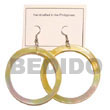 Shell Earrings Dangling Round MOP Hoop Shell Earrings Products - Cebujewelry.com