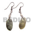 Shell Earrings Dangling 30mm Oval Black Shell Earrings Products - Cebujewelry.com