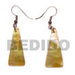 dangling tall pyramid MOP Shell Earrings