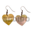 Shell Earrings Dangling Heart MOP 25mmx25mm Shell Earrings Products - Cebujewelry.com
