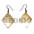 Shell Earrings Dangling MOP Diamond 30mmx35mm Shell Earrings Products - Cebujewelry.com