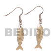 Shell Earrings 35mm Fishbone Hammershell Shell Earrings Products - Cebujewelry.com