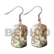 Shell Earrings 35mm Dogtag Blacklip W/ Shell Earrings Products - Cebujewelry.com