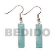 Shell Earrings 40mm X 10mm Blue Shell Earrings Products - Cebujewelry.com