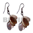Shell Earrings Dangling 5 Pcs. 15mmx12mm Brownlip Ovals Products - Cebujewelry.com