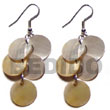 Shell Earrings Dangling 5 Pcs. Round 12mm Mop Products - Cebujewelry.com