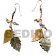 Shell Earrings Dangling MOP/blacklip Leaves W/ Shell Earrings Products - Cebujewelry.com