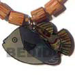 inlaid fish desgin pendant Shell Pendants