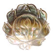 carved black lip rose Shell Pendants
