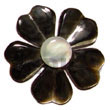 blacklip 5 hearts petal Shell Pendants