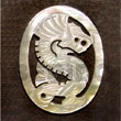 oval dragon carving 45mm Shell Pendants