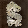 dragon carving MOP 45mm Shell Pendants