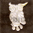 owl MOP carving 40mm Shell Pendants