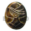 oval black lip tiger Shell Pendants
