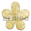 40mm yellow flower hammershell Shell Pendants