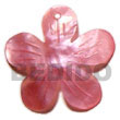 40mm pink flower hammershell Shell Pendants