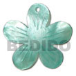 40mm aqua blue flower Shell Pendants