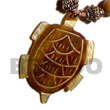 40mm MOP turtle carving Shell Pendants
