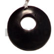 Shell Pendants Round Black Horn W/ Shell Pendants Products - Cebujewelry.com