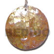 Shell Pendants Round Brown Lip Cracking Shell Pendants Products - Cebujewelry.com