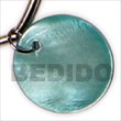 Shell Pendants 30mm Round Aqua Blue Shell Pendants Products - Cebujewelry.com