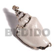 Shell Pendants White Canarium Shell Molten Gold Metal Pendant Products - Cebujewelry.com