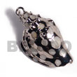 Shell Pendants White Canarium Shell Molten Silver Metal Jewelry Products - Cebujewelry.com