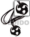 45mm black celtic carabao Surfer Necklace