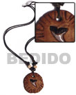 Surfer Necklace Round Clay Shark Tooth Tribal Clay Jewelry Products - Cebujewelry.com