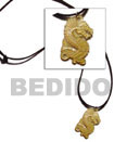 MOP dragon leather thong Surfer Necklace